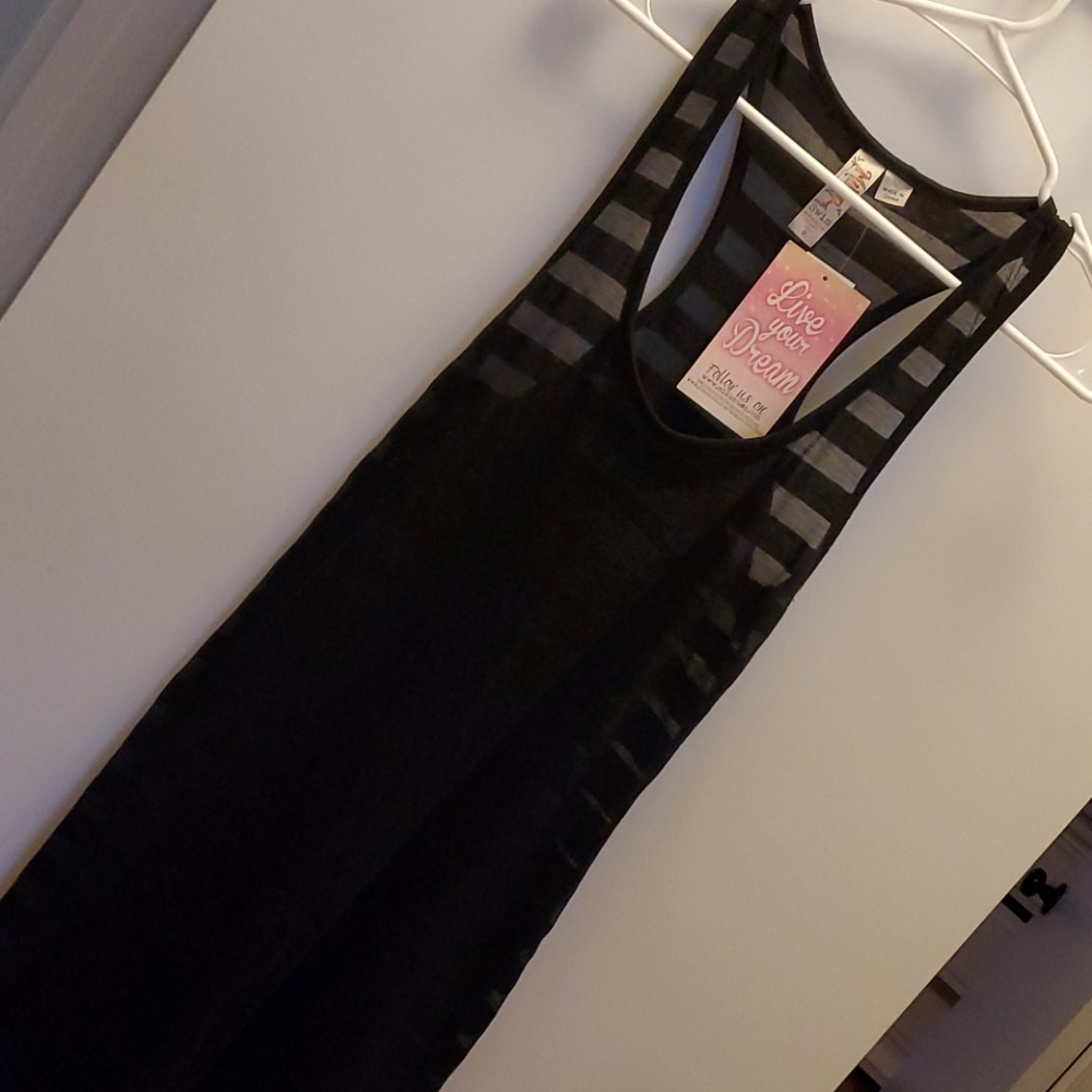 NWT black beach maxi dress